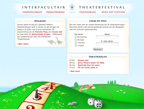 LeuvenSpeelt.be - Promoting amateur theater by students LeuvenSpeelt.be 2008 screenshot